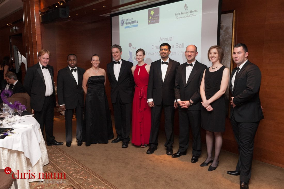 Institute of Hospitalilty Chairman's Ball 2011 and Aspiring Managers' Awards - posed group photo of attendees