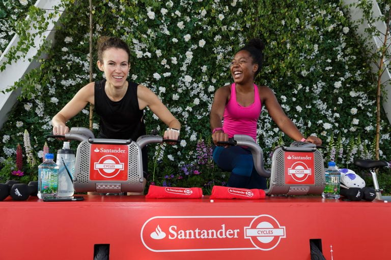 corporate events London photography Santander Cycles spin-up class at The Shard London