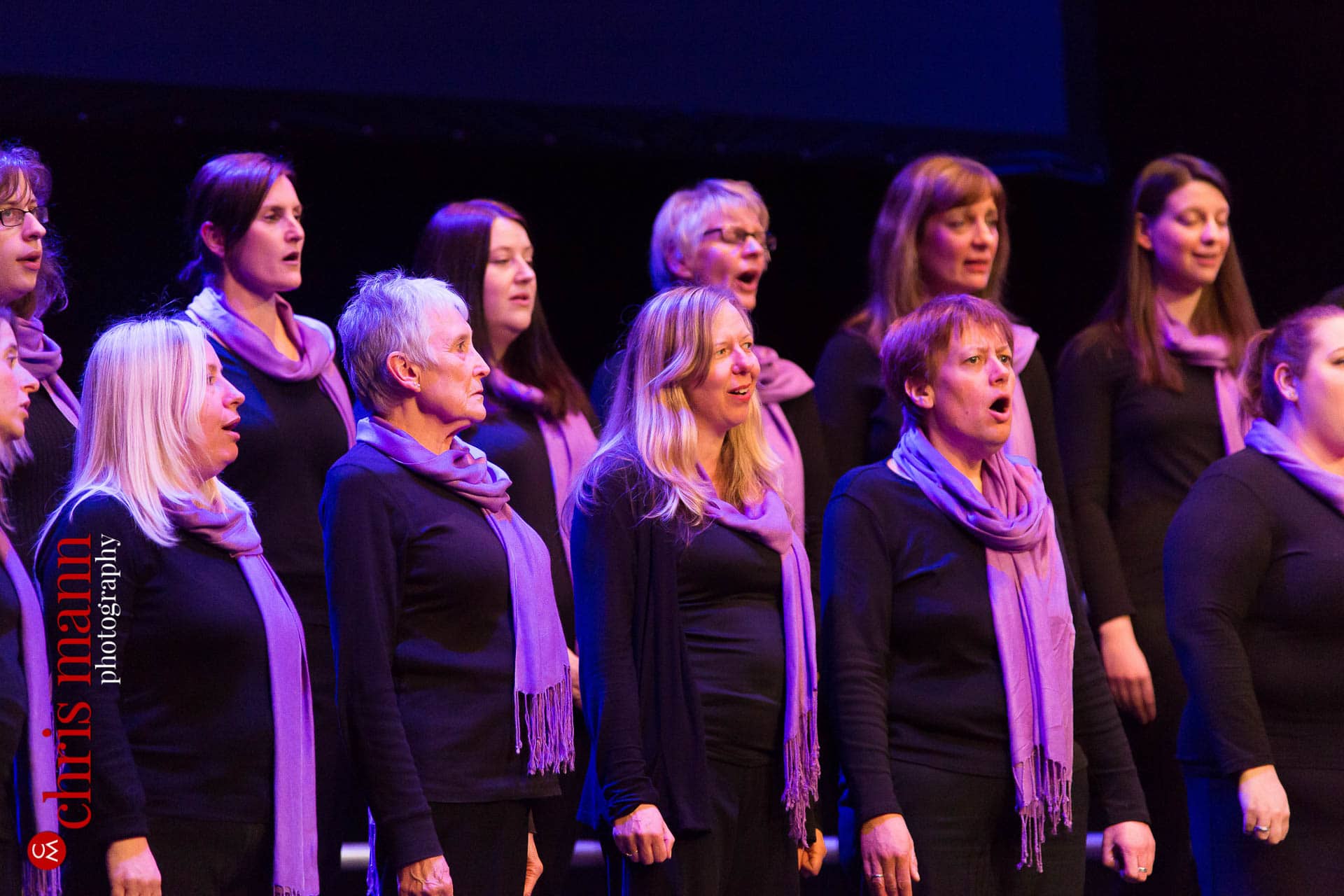 Songbirds choir performing at Choiroke 2016 concert Dorking Halls