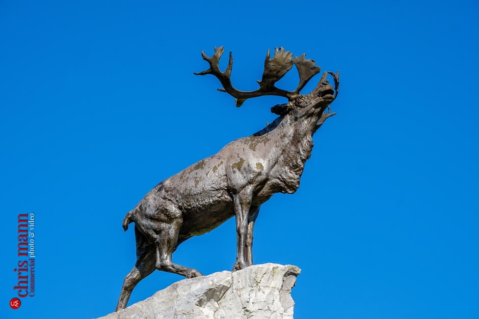 The caribou statue at Beaumont-Hamel, Somme, France