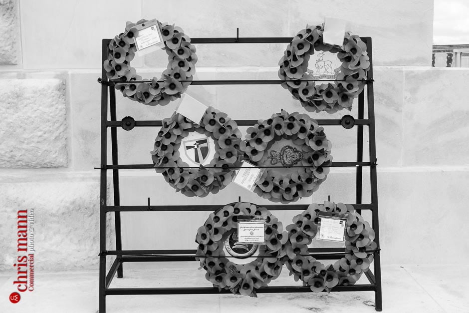 Wreaths laid by parties of schoolchildren from the UK who visited Tyne Cot Commonwealth Cemetery, Zonnebeke, Belgium.