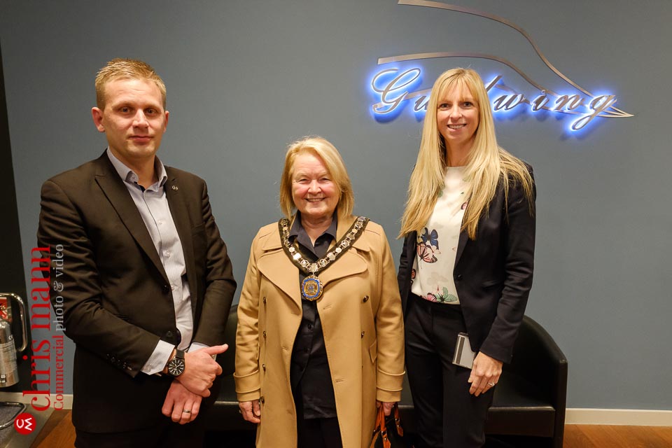 Councillor Rachel Lake Mayor of Elmbridge welcomed to Mercedes Benk World Weybridge restaurant reopening