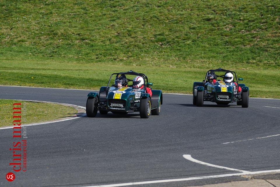A narrow lead on track as Caterham 7s race at Mercedes-Benz Motorsport Track Day Bedford Autodrome