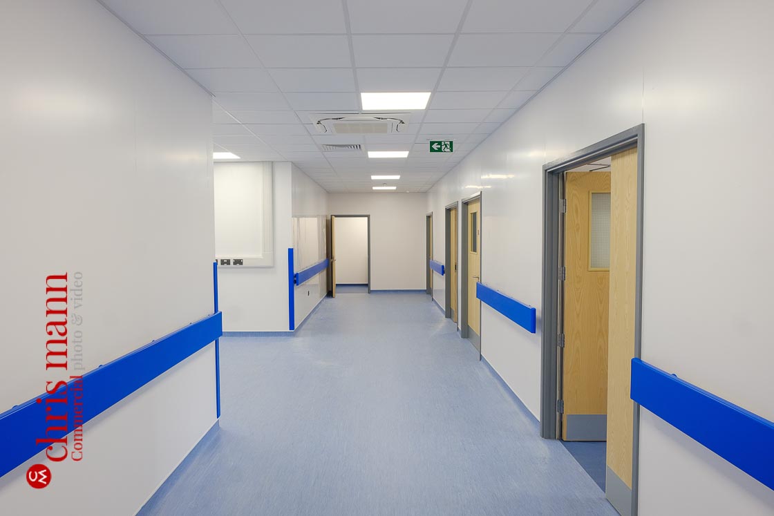 a brand new corridor at Royal Surrey Hospital Isolation Ward July 2020