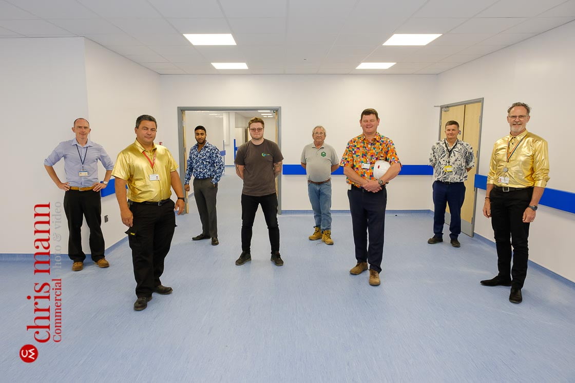 Elite Systems and Royal Surrey Hospital Estates team members pictured in the new Isolation Ward