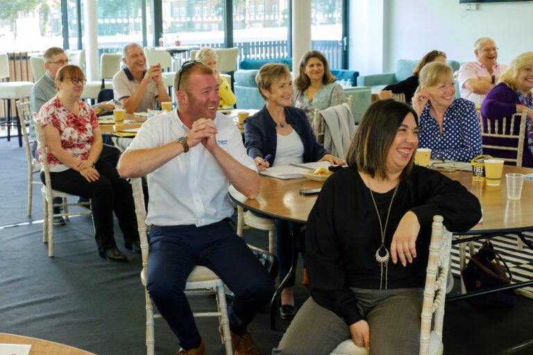 happy delegates at business networking meeting Connect Surrey Guildford