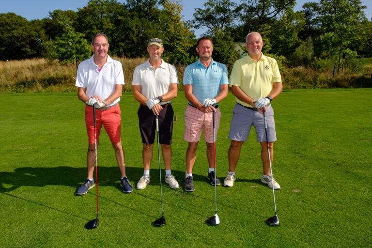 charity golf team corporate event topic of cancer charity